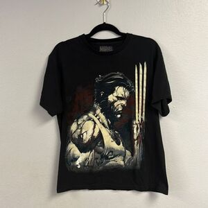 Marvel Men's Wolverine Logan‎ Graphic Print Pullover Black T-Shirt Size L